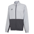 High Rise Grey-Carbon - Front - Umbro Mens Woven Training Jacket