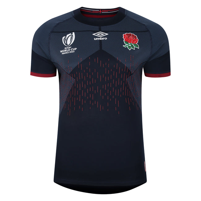 Navy Blue-White-Red - Front - Umbro Unisex Adult World Cup 23-24 Pro England Rugby Alternative Jersey