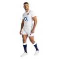 White - Pack Shot - Umbro Mens 23-24 Pro England Rugby Home Shorts