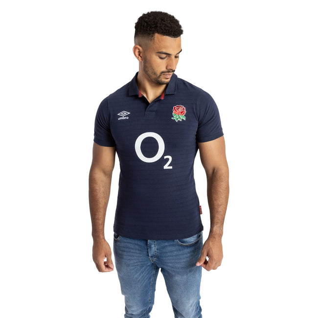 Navy Blue-White-Red - Lifestyle - Umbro Unisex Adult 23-24 England Rugby Alternative Jersey