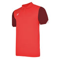 Vermillion-Biking Red-Black - Front - Umbro Childrens-Kids Total Training Polo Shirt
