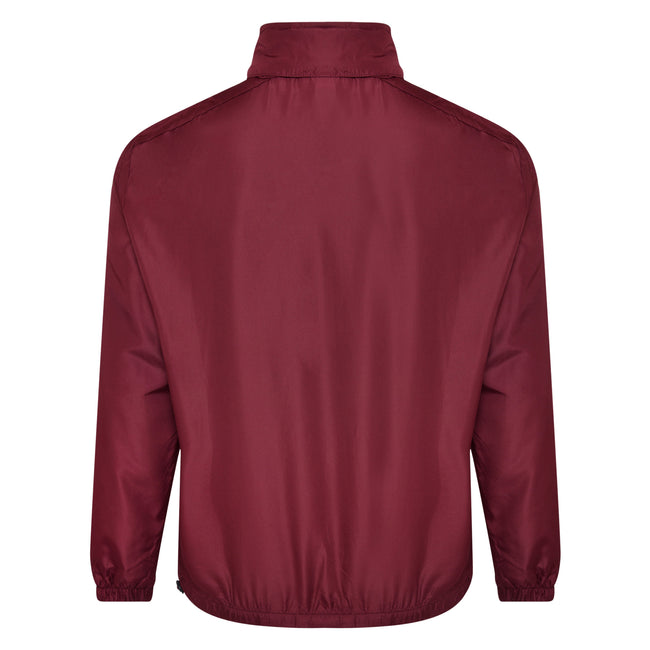 New Claret - Back - Umbro Childrens-Kids Club Essential Light Waterproof Jacket