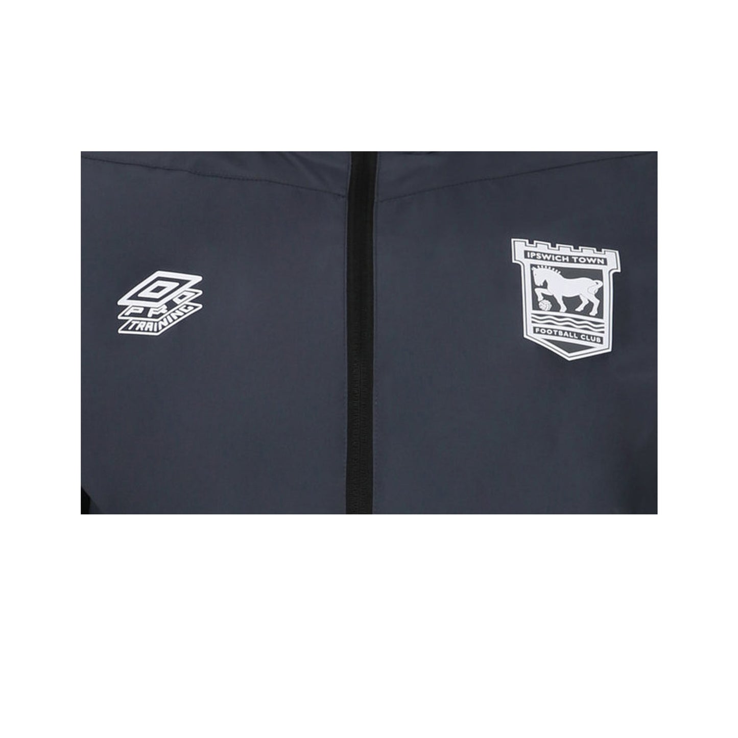 Carbon-Grisaille-Black - Side - Umbro Mens 23-24 Ipswich Town FC Waterproof Jacket