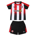 Red-Black-White - Front - Umbro Childrens-Kids 23-25 Brentford FC Home Kit