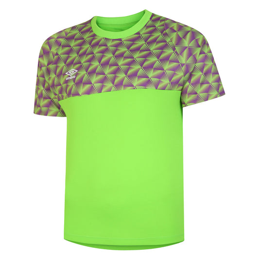Green Gecko-Purple Cactus - Front - Umbro Childrens-Kids Flux Goalkeeper Jersey