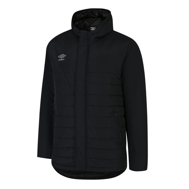 Black - Front - Umbro Childrens-Kids Water Resistant Padded Jacket