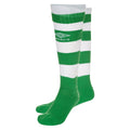 Emerald Green-White - Front - Umbro Mens Hoop Stripe Socks
