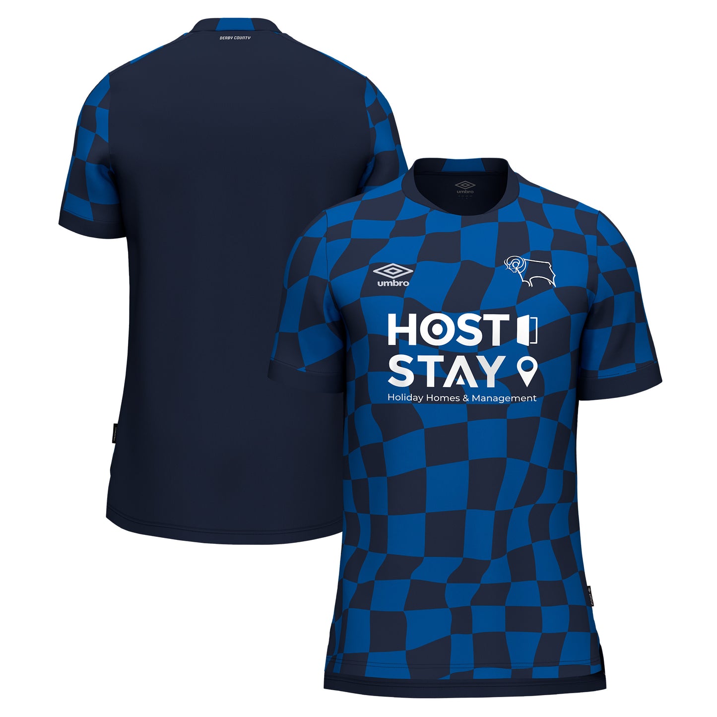 Navy-Blue-White - Lifestyle - Umbro Childrens-Kids 23-24 Derby County FC Away Jersey