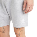 Grey Marl-White - Lifestyle - Umbro Mens Team Sweat Shorts