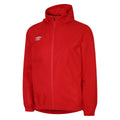 Vermillion-Black - Back - Umbro Mens Total Training Waterproof Jacket