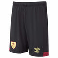 Black-Claret Red - Front - Umbro Mens 23-24 Burnley FC Away Shorts