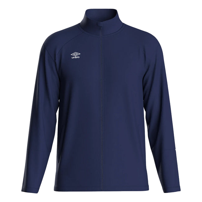 Navy-White - Front - Umbro Mens Total Training Knitted Track Jacket