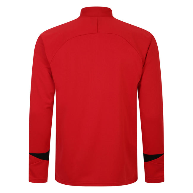 Vermillion-Black - Back - Umbro Mens Total Training Knitted Track Jacket