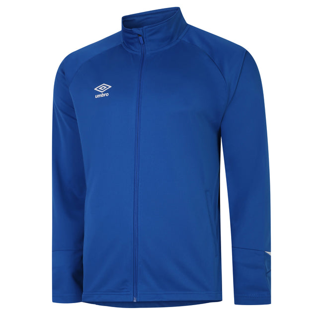 Royal Blue-White - Front - Umbro Mens Total Training Knitted Track Jacket
