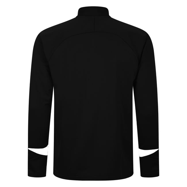 Black-White - Back - Umbro Mens Total Training Knitted Track Jacket