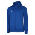 Royal Blue-White - Front - Umbro Childrens-Kids Total Training Knitted Hoodie