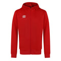 Vermillion-Black - Front - Umbro Childrens-Kids Total Training Knitted Hoodie