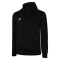 Black-White - Front - Umbro Childrens-Kids Total Training Knitted Hoodie
