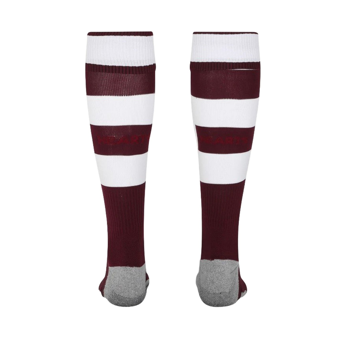 Maroon-White-Grey - Back - Umbro Childrens-Kids 23-24 Heart Of Midlothian FC Third Socks