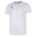 White-Nimbus Cloud - Front - Umbro Mens Triassic Logo Short-Sleeved Jersey