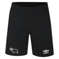 Black-White - Front - Umbro Mens 23-24 Derby County FC Home Shorts