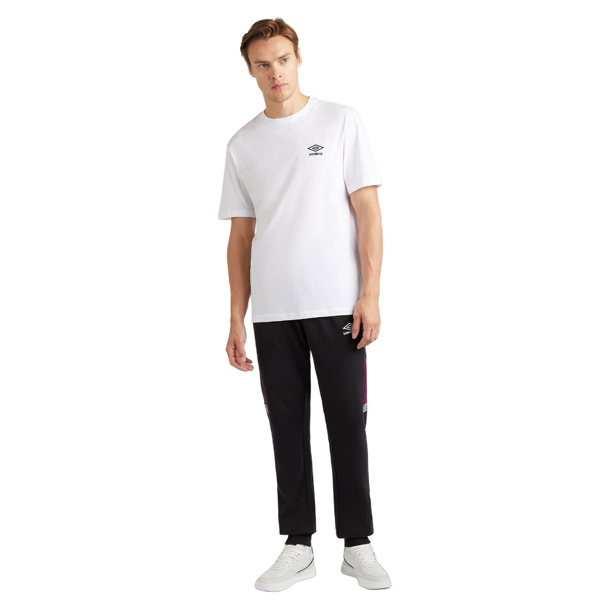 Black-Potent Purple - Pack Shot - Umbro Mens Sports Style Club Jogging Bottoms