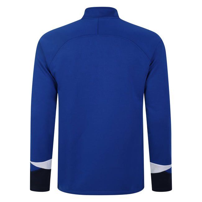 Royal Blue-Dark Navy-White - Back - Umbro Childrens-Kids Total Training Quarter Zip Track Top