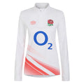 Brilliant White-Hot Coral - Front - Umbro Womens-Ladies 23-24 England Red Roses Midlayer