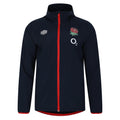 Navy Blazer-Flame Scarlet - Front - Umbro Mens 23-24 England Rugby Track Jacket