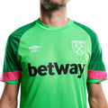 Green - Pack Shot - Umbro Unisex Adult 23-24 West Ham United FC Goalkeeper Jersey