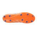 White-Deep Surf-Vermillion Orange - Back - Umbro Unisex Adult Velocita Elixir Club Football Boots