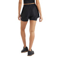 Black - Back - Umbro Womens-Ladies Pro Training Hybrid Shorts