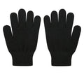 Black - Back - Umbro Childrens-Kids Knitted Winter Gloves