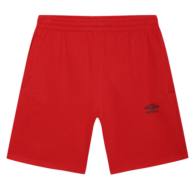 Vermillion - Front - Umbro Mens Fleece Logo Casual Shorts