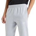 Grey Marl - Side - Umbro Mens Fleece Jogging Bottoms