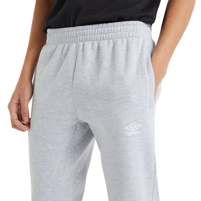 Grey Marl - Side - Umbro Mens Fleece Jogging Bottoms