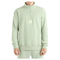 Frosty Green - Back - Umbro Mens Logo Quarter Zip Fleece Top