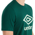 Rainforest - Pack Shot - Umbro Mens Stacked Logo T-Shirt