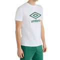 Brilliant White-Fir - Back - Umbro Mens Stacked Logo T-Shirt