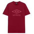 Tibetan Red - Front - Umbro Mens Stacked Logo T-Shirt