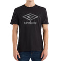 Black-Castle Rock - Back - Umbro Mens Stacked Logo T-Shirt