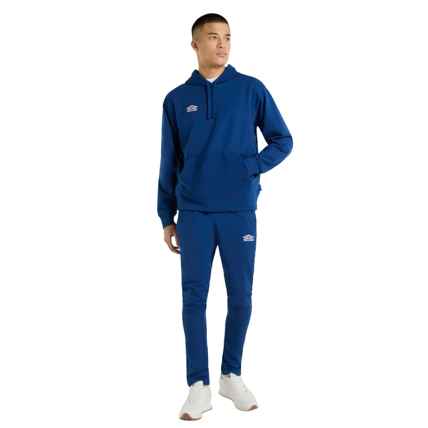 Estate Blue - Side - Umbro Mens Textured Hoodie
