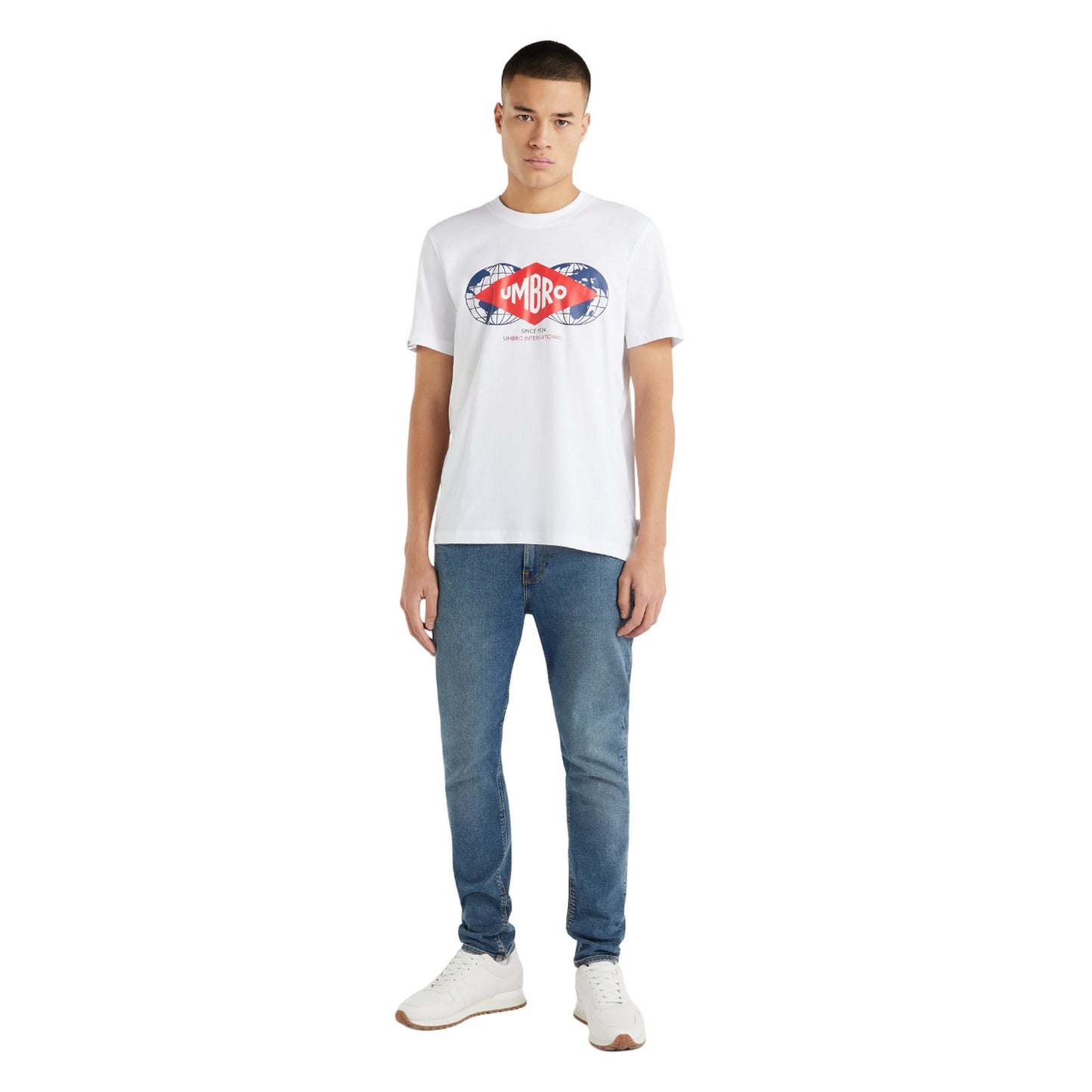 Brilliant White - Side - Umbro Mens International T-Shirt
