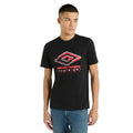 Black - Front - Umbro Mens Glitch T-Shirt