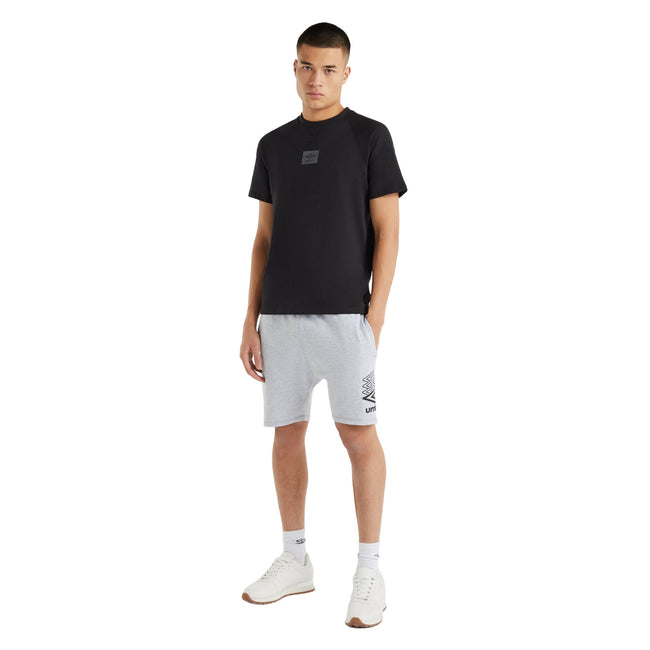 Grey Marl - Side - Umbro Mens Terrace Shorts