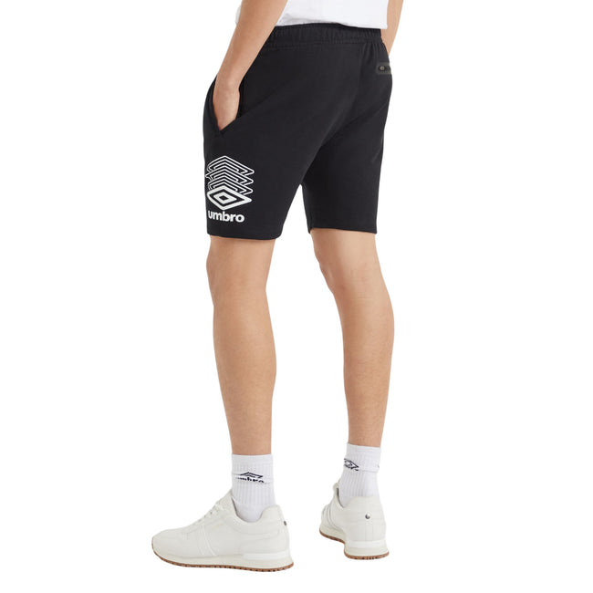 Black - Back - Umbro Mens Terrace Shorts