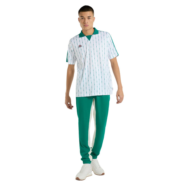 Quetzal Green-Papyrus - Side - Umbro Mens Relaxed Fit Jogging Bottoms
