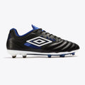 Black-White-Royal Blue - Front - Umbro Mens Tocco IV Pro Leather Firm Ground Football Boots