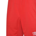Vermillion-White - Back - Umbro Childrens-Kids Vier Shorts