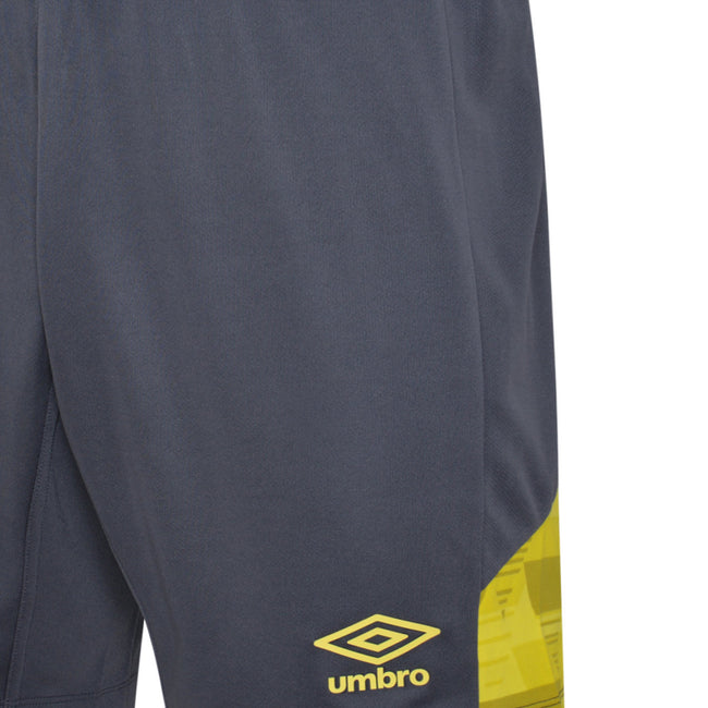 Carbon-Blazing Yellow - Side - Umbro Childrens-Kids Vier Shorts